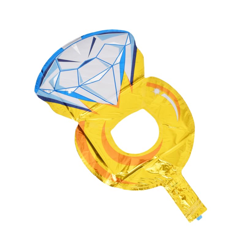 بالونات فويل كبيرة لامعة يمكن ملؤها بالهواء أو الهيليوم مصنوعة من مواد عالية الجودة خصيصا لتزيين حفلات الخطوبة، مجموعة من 8 قطع - لون فضي