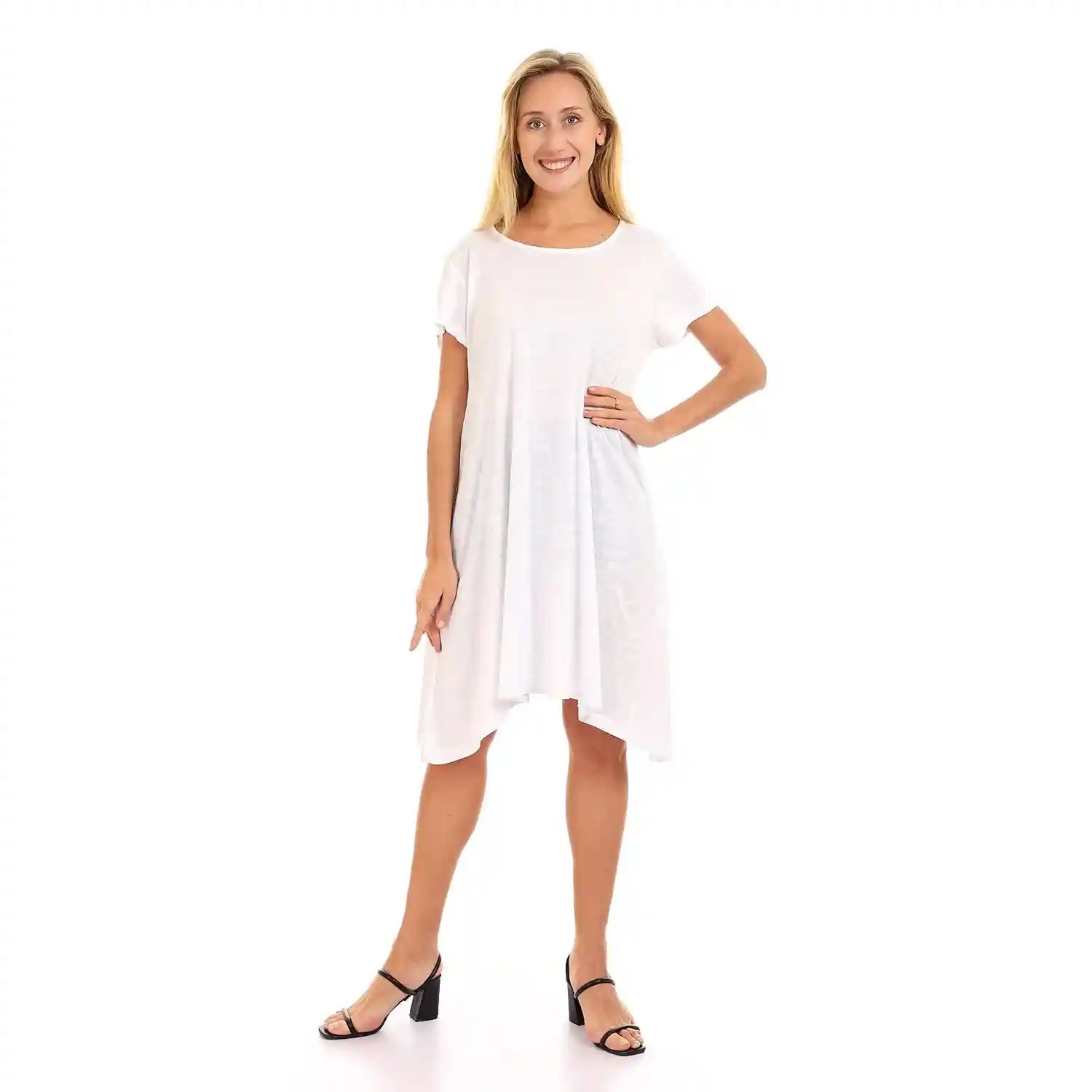 JAMILA Women Self Patterned Loose Short Dress DRESS - Safqqa Egypt