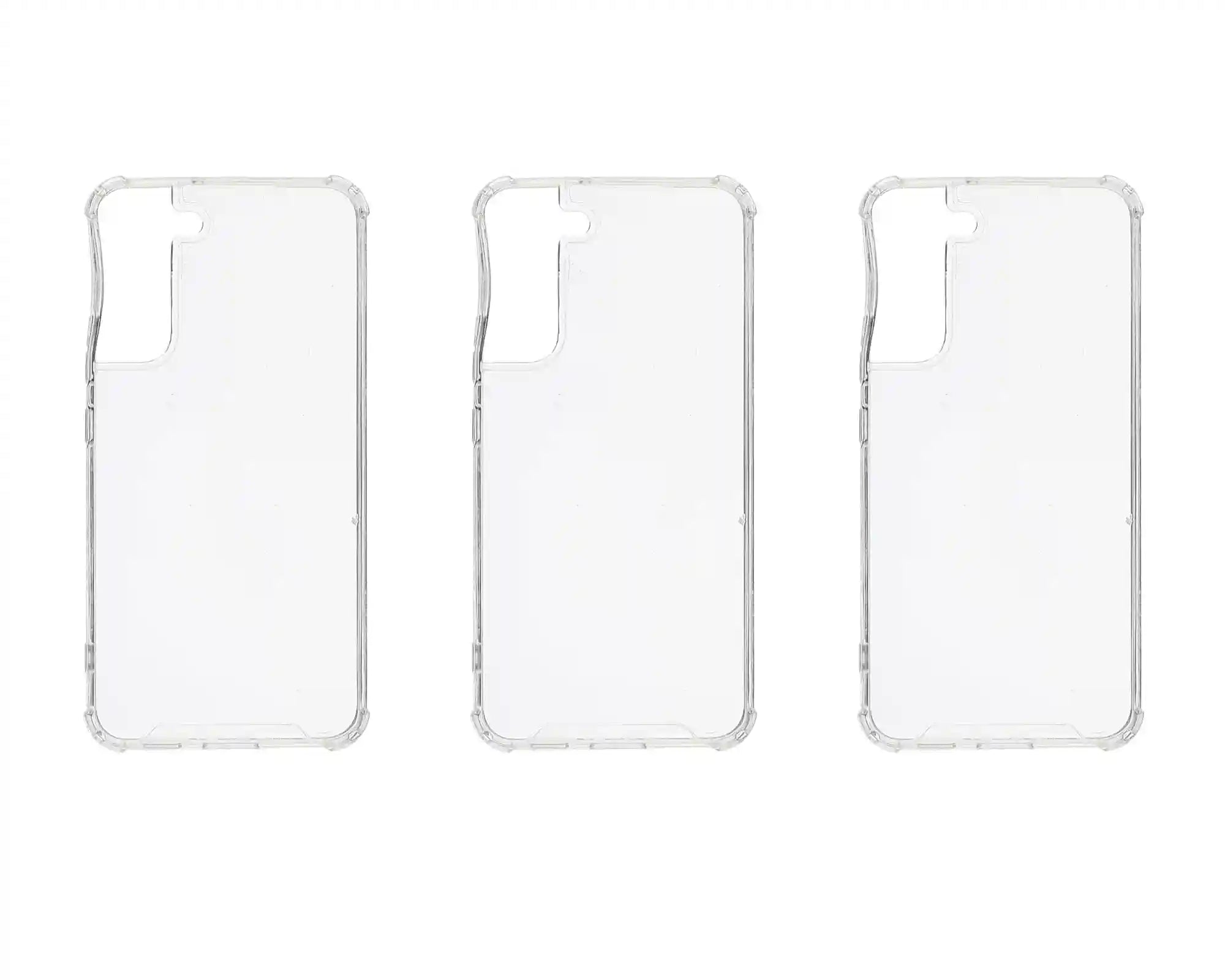 Generic Silicone Back Phone Protection Case With Safety Silicone Edges For Samsung Galaxy S22+ Set Of 3 Pieces - Transparent - Safqqa Egypt