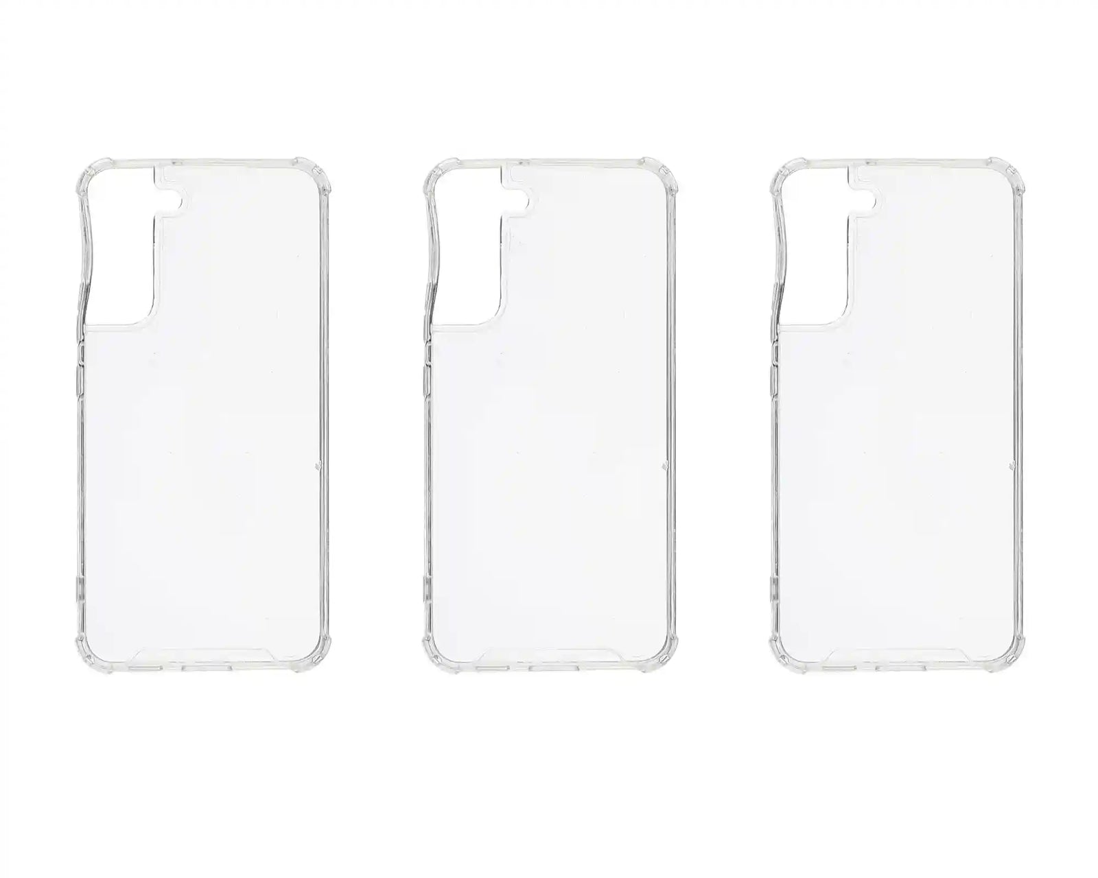 Generic Silicone Back Phone Protection Case With Safety Silicone Edges For Samsung Galaxy S22+ Set Of 3 Pieces - Transparent - Safqqa Egypt