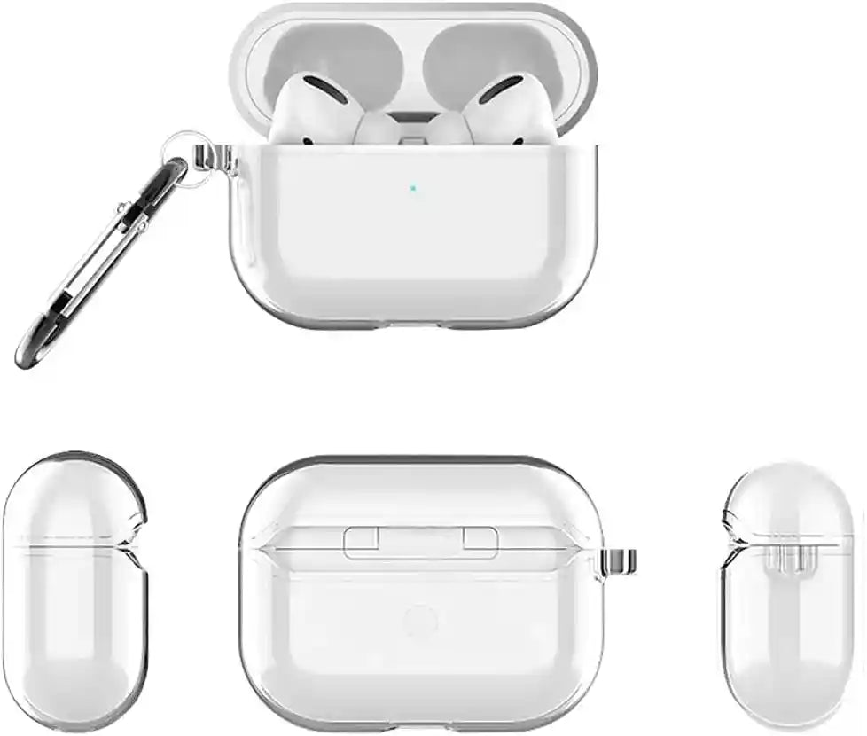 Transparent protective hard clear case cover for airpods pro - pure transparent - Safqqa Egypt