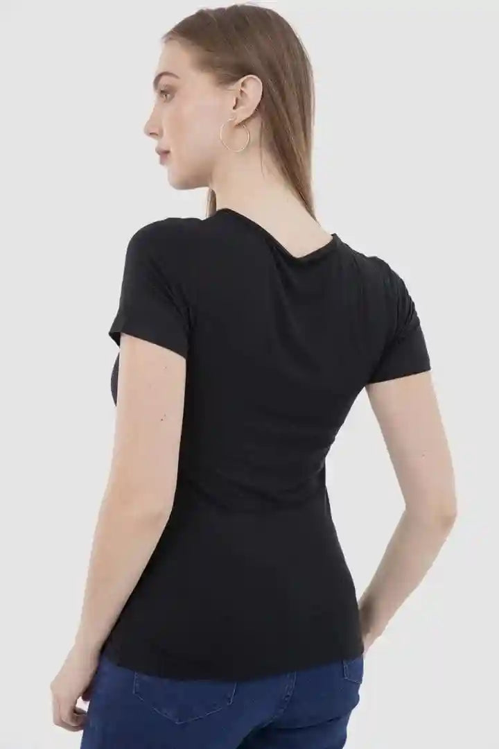 Carina Women's Basic Short Sleeve Round Neck Viscose Undershirt - Safqqa Egypt