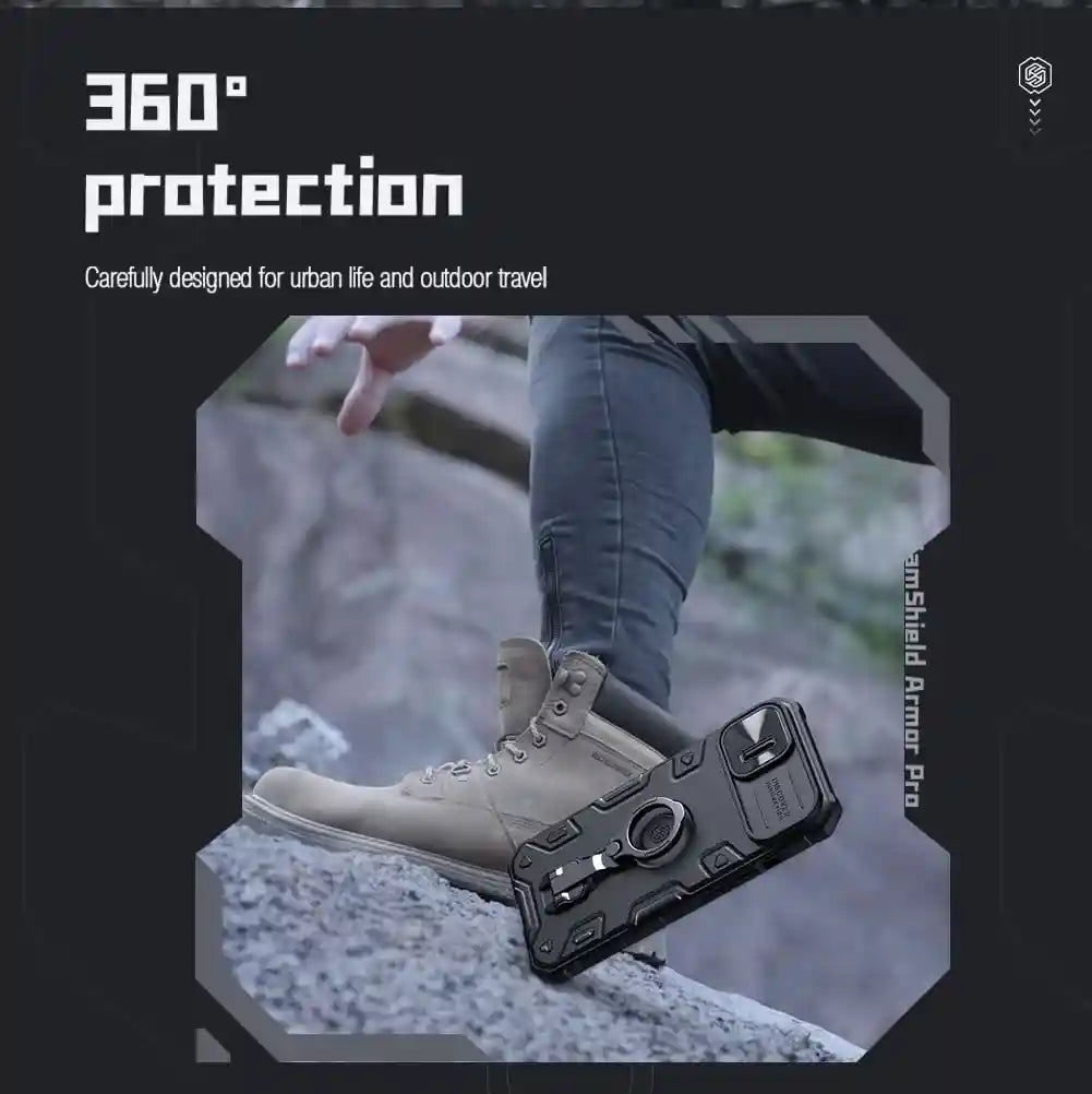 Nillkin CamShield Armor Pro Magnetic Series Cover Case Designed For Apple iPhone 14 Plus - Dark Green - Safqqa Egypt