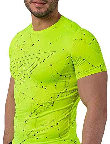 Magma Polyester Printed Short Sleeves Round Neck Sport T-Shirt for Men - Safqqa Egypt