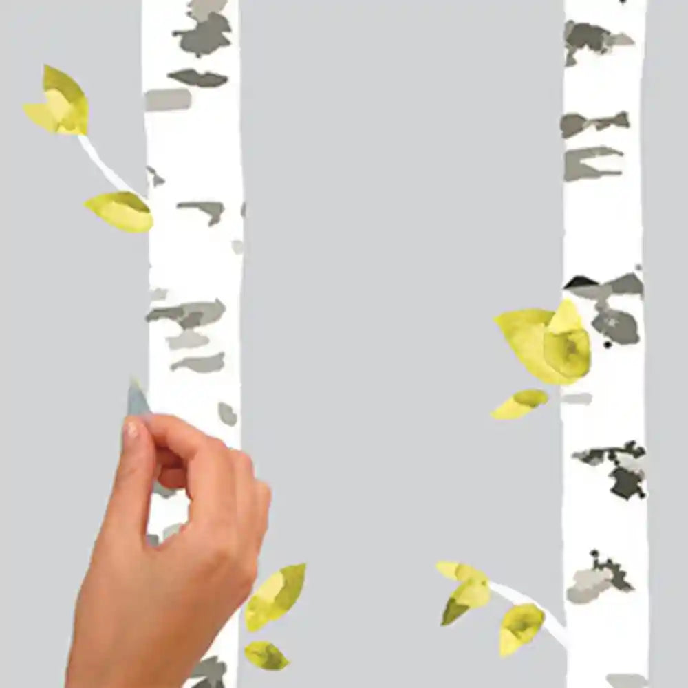 RoomMates Birch Trees Peel and Stick Giant Wall Decals, Multicolor - Safqqa Egypt