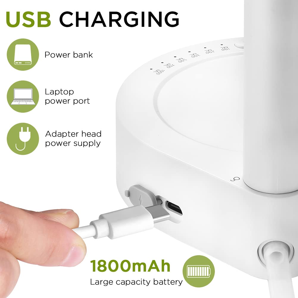 موزع المياه المكتبي من AUAUY هو حل ذكي ومريح لتعبئة المياه بسهولة من عبوات 5 جالون والعبوات العالمية. يتميز بـ 6 مستويات لتدفق المياه تتيح لك التحكم في كمية المياه بضغطة زر واحدة. يعمل بتقنية الشحن عبر منفذ USB - بدون الوصلة