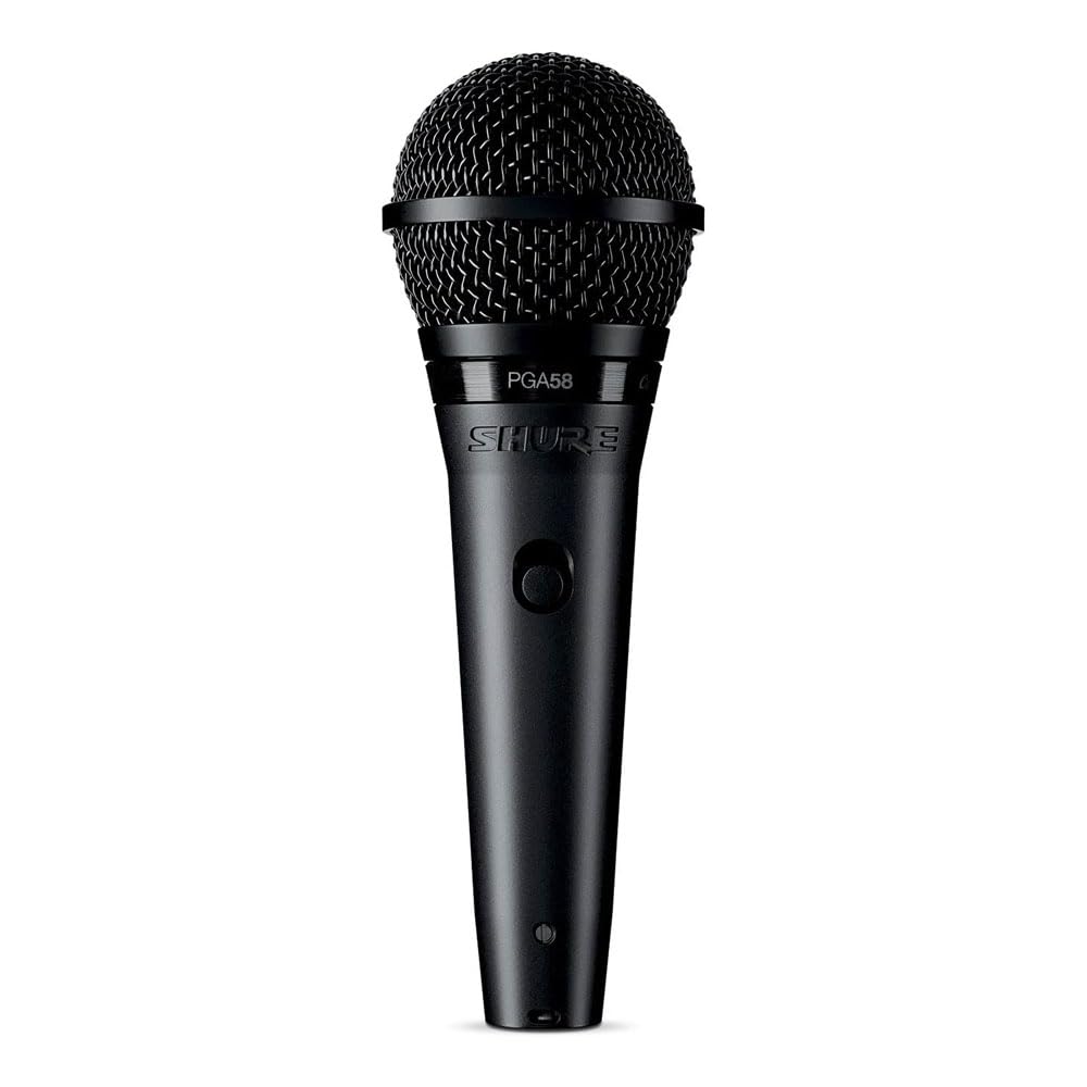 ميكروفون Shure PGA58 الديناميكي هو ميكروفون محمول عالي الجودة مصمم لتقديم صوت واضح وطبيعي للأداء الغنائي أو التحدث. يتميز بنمط التقاط قلبي الاتجاه الذي يعزل الصوت الرئيسي ويقلل الضوضاء الخلفية بشكل فعال