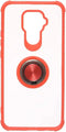 Generic Plastic Phone Case With Silicone Protection Edges And Metal Finger Holder Compatible With Huawei Mate 30 Lite/Nova 5i Pro 6.26 Inch - Red - Safqqa Egypt
