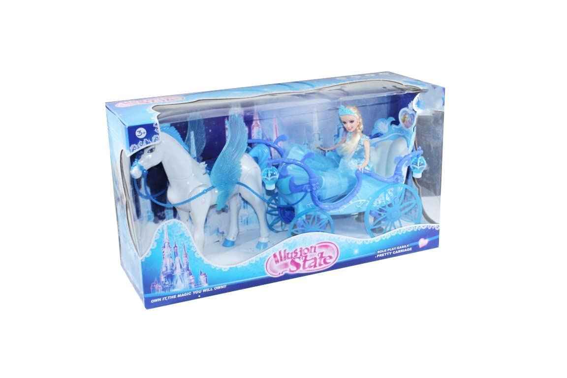 Magic Toys Illusion State Doll with Horse and Carriage -Multi Color - Safqqa Egypt