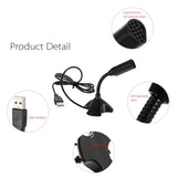ميكروفون مكتبي قابل للتعديل Keendex kx 2764 360 USB يدعم الدردشة الصوتية والتسجيل - أسود