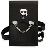 جراب هاتف ذكي CG Mobile Karl Lagerfeld KLWBSAIPCK باللون الأسود من Ikonik Karl Chain