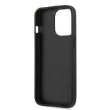 Karl Lagerfeld KLHCP13LPKMB Leather Case for iPhone 13 Pro Max (6.7 inches), Blue, Ikonik Karl's Head Metal Logo