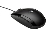 HP X500 Mouse USB Wired Gaming 3 Button Control - Black