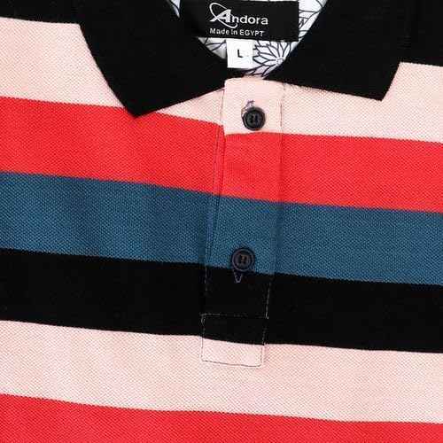 Andora mens Striped Slim-Fit Polo Shirt 29S20M8701BS - Safqqa Egypt