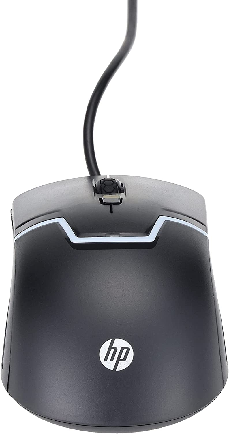 HP Wired Gaming Mouse with 7 Color LED Light and DPI Control - M100, Black