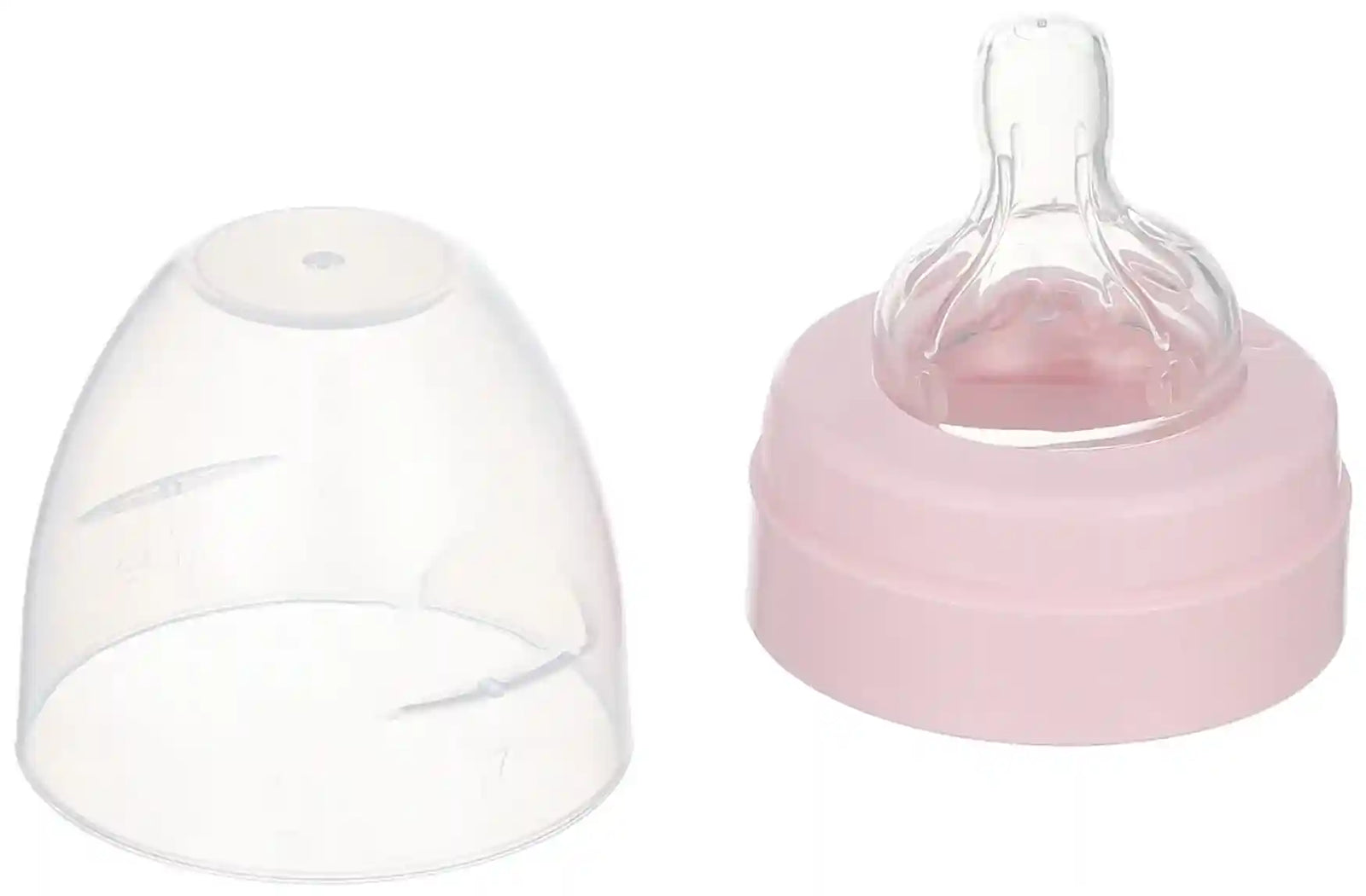 Wee Baby 140 Heat Resistant Glass Feeding Bottle with Wide Silicone Teat, 180 ml - Pink - Safqqa Egypt