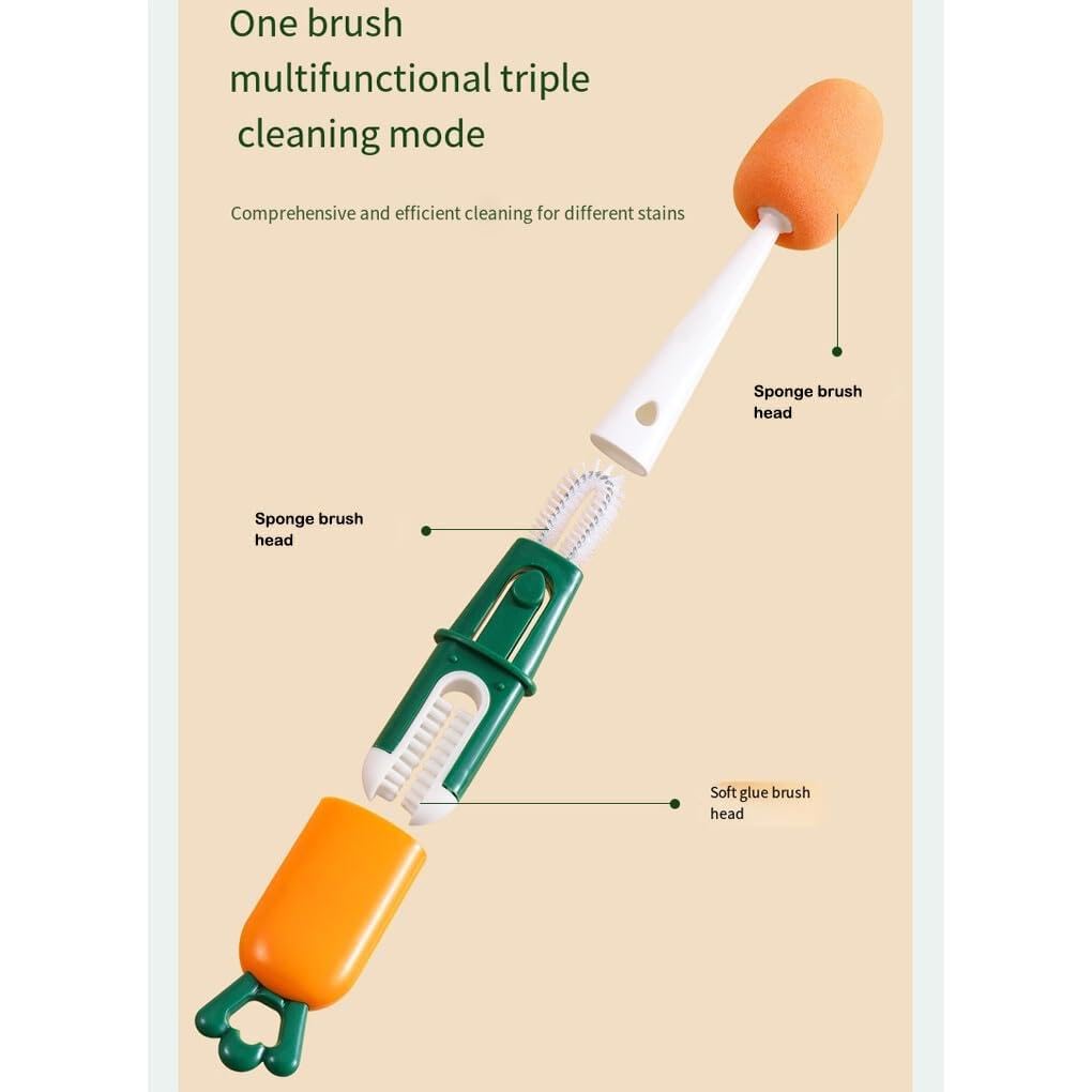 مجموعة فرش 3 في 1 مكونة من قطعتين للأكواب والزجاجات والنظارات من برايم شوب
