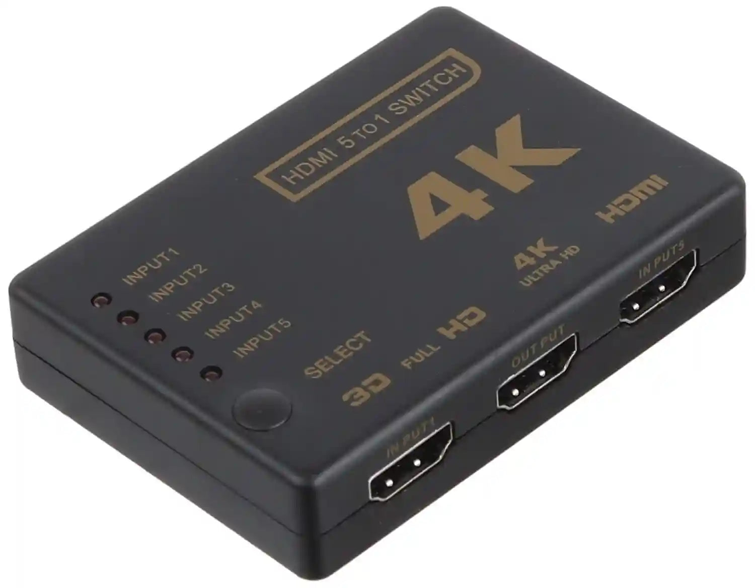 Keendex kx2266 hdmi switch 5x1 with ir wireless remote control (support ultra hd 3d 4k) - black - Safqqa Egypt