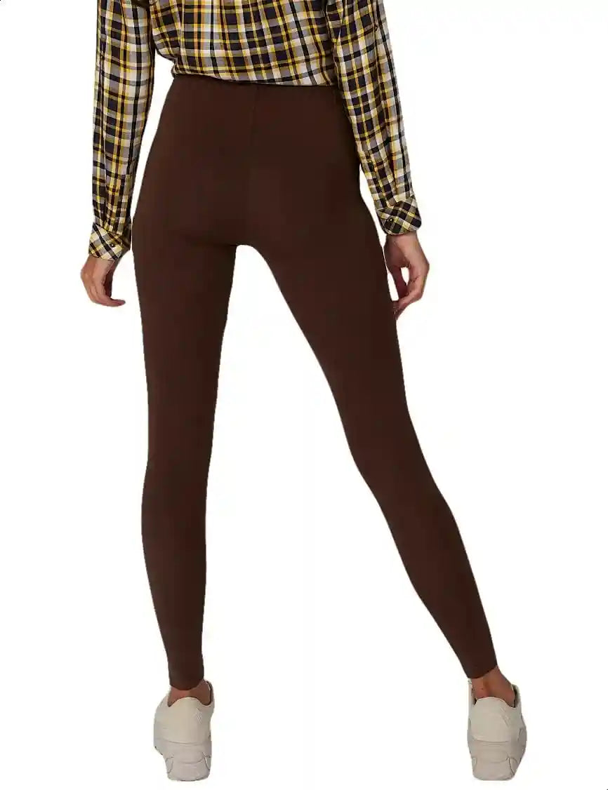 Splash Plain High-Waist Elastic Waist Leggings for Women - Safqqa Egypt