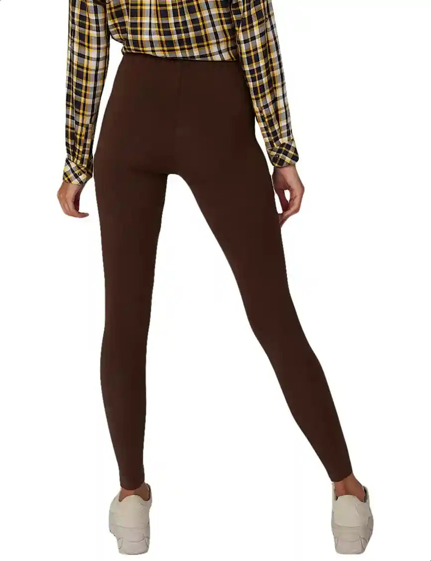 Splash Plain High-Waist Elastic Waist Leggings for Women - Safqqa Egypt