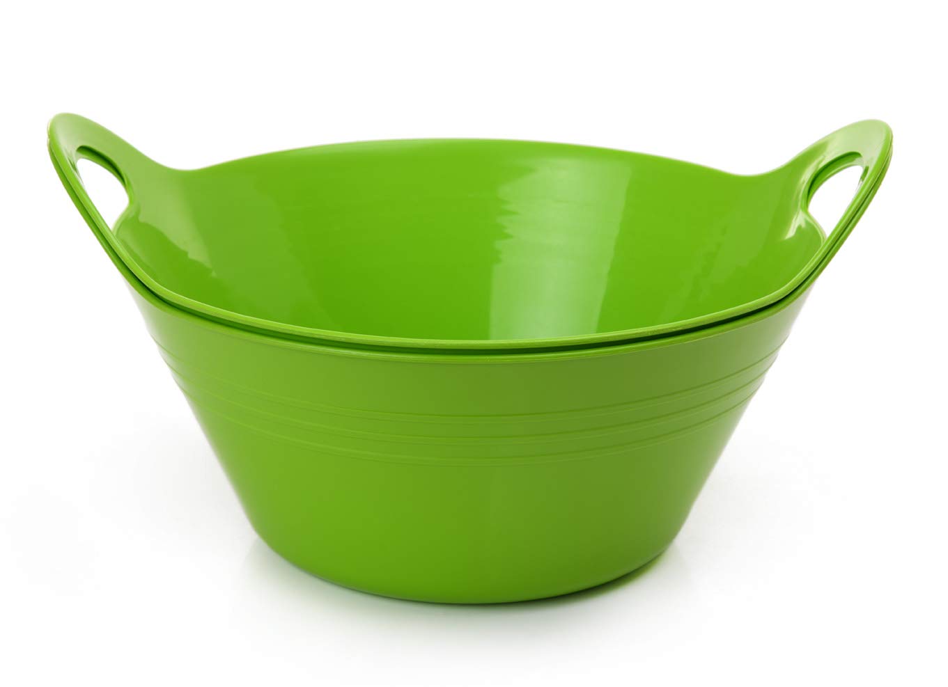 أوعية مينترا هوم البلاستيكية المزودة بمقابض (سعة 1.8 لتر – متوسطة، عبوة من 2، باللون الأخضر). هذه الأوعية العملية مثالية للخلط، التقديم أو تخزين الطعام