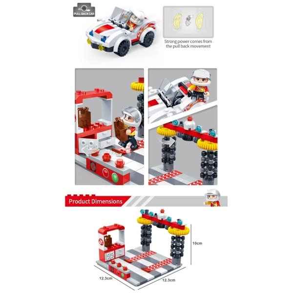 BanBao Vehicle Cleaning and Maintenance Area - Pull Back Cars for Toddlers (219 Pieces) B8639 - Safqqa Egypt