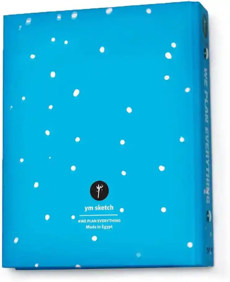 YM Sketch Agenda Planner 2 Ring Mini Binder A6 - Duck, Blue 983, 11.2 x 16.6 cm - Weekly Planner, 12-Month Spread, Undated for Any Year - Safqqa Egypt