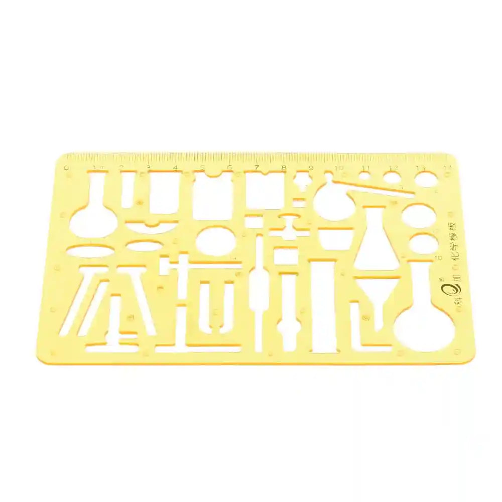 Elmaayergy K13 Plastic Ruler With Scientific Shapes With Durable Material, Suitable For School And Home - Safqqa Egypt