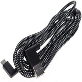 كابل شحن Keendex KX1795 USB 2.0 ذكر إلى Micro 5 Pin 90-Degree Male - 1 متر - أسود وأبيض