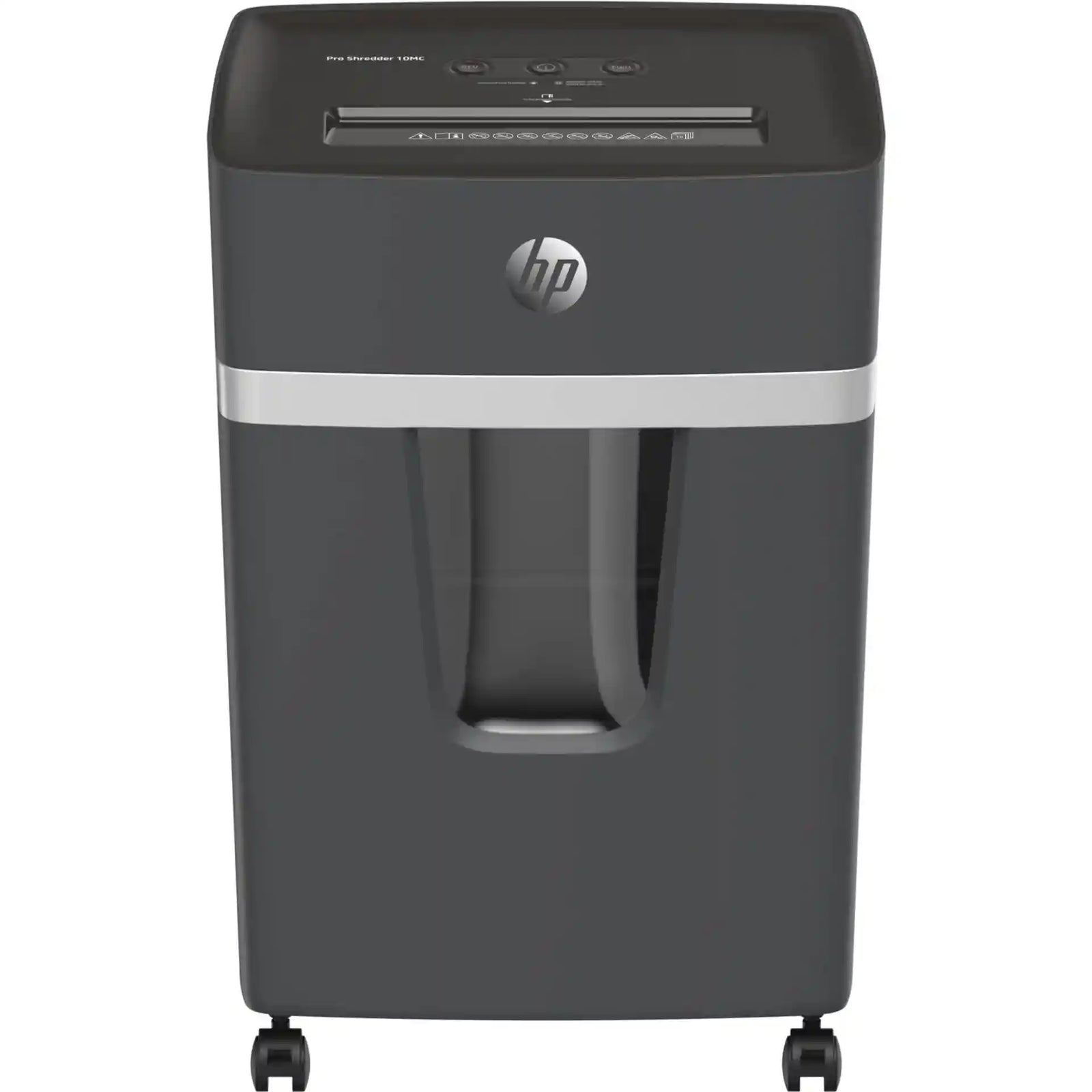 HP Pro Shredder 10MC document shredder (security level 5, micro cut 2x15mm, up to 10 sheets 80g/m², 55dB)-Have Scratches - Safqqa Egypt