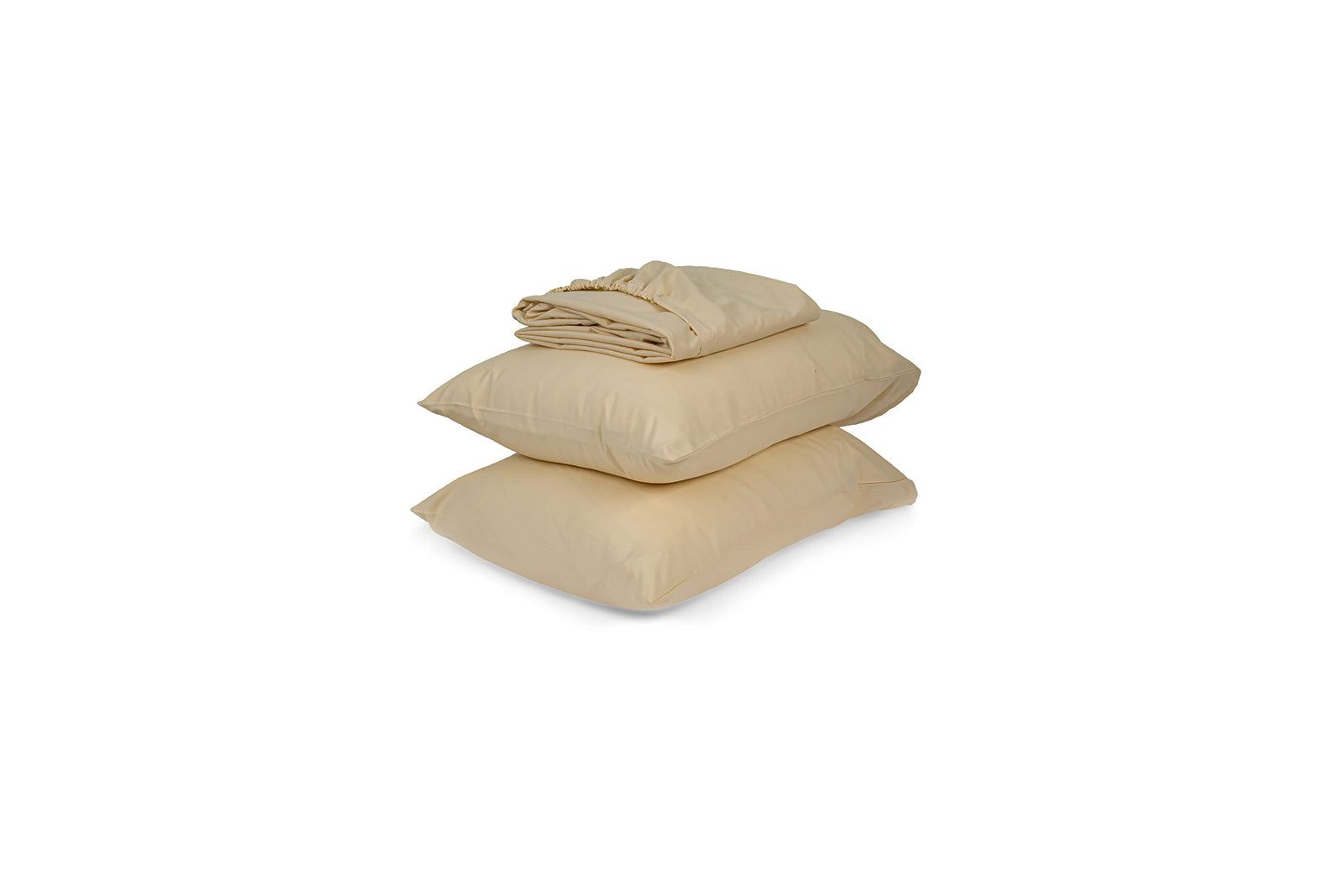 Home of linen-fitted sheet set, Cream, size 120 * 200cm, - Safqqa Egypt