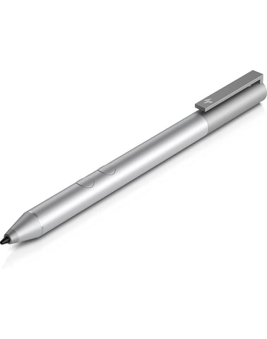 HP Pen Stylus with Pressure Sensitivity for Windows Pen Enabled Laptops, 18-Month Battery Life Precision Function Buttons Premium - Silver