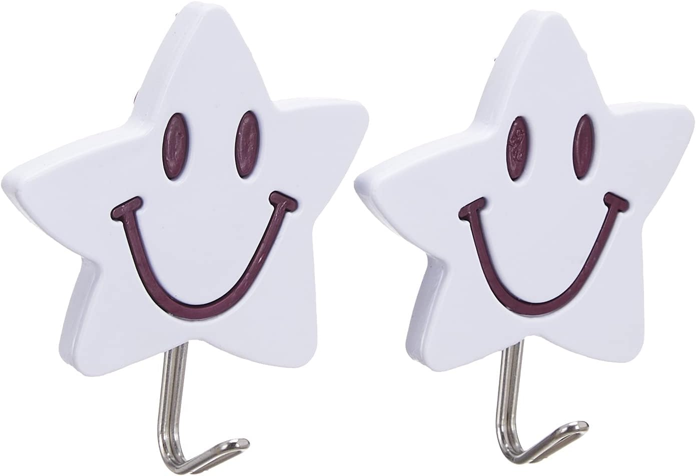 طقم علاقات بشكل نجمة من Bager (قطعتان – أبيض ونبيذي) يضيف لمسة جميلة وعملية لتنظيم المنزل. مصنوع من بلاستيك عالي الجودة ومتين، ومثالي لتعليق المفاتيح أو المناشف أو الإكسسوارات أو الأغراض الخفيفة