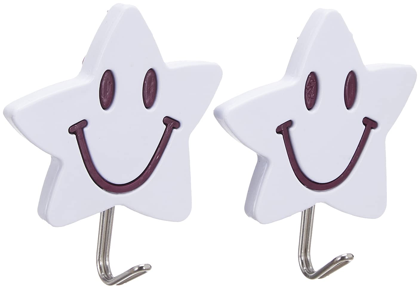 طقم علاقات بشكل نجمة من Bager (قطعتان – أبيض ونبيذي) يضيف لمسة جميلة وعملية لتنظيم المنزل. مصنوع من بلاستيك عالي الجودة ومتين، ومثالي لتعليق المفاتيح أو المناشف أو الإكسسوارات أو الأغراض الخفيفة