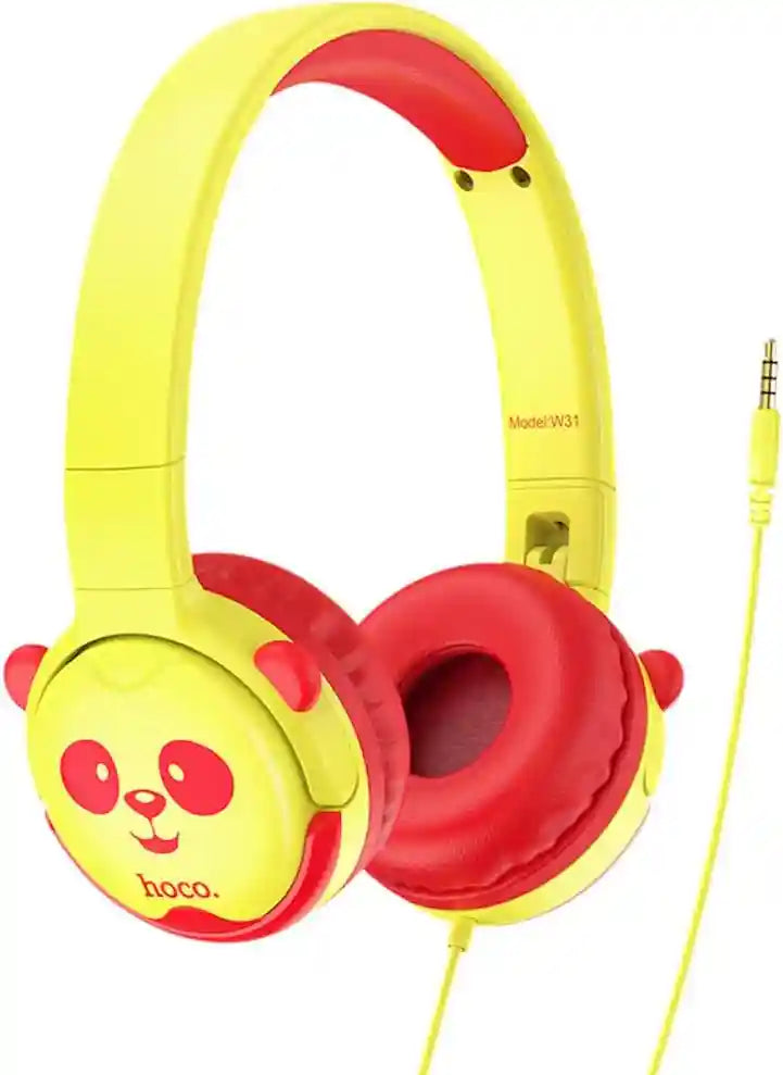 Hoco W31 Wired Kids Headphones – 85dB Volume Limit, 3.5mm Jack, 1.2m Cable – Comfortable Fit – - Safqqa Egypt