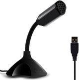 ميكروفون مكتبي قابل للتعديل Keendex kx 2764 360 USB يدعم الدردشة الصوتية والتسجيل - أسود