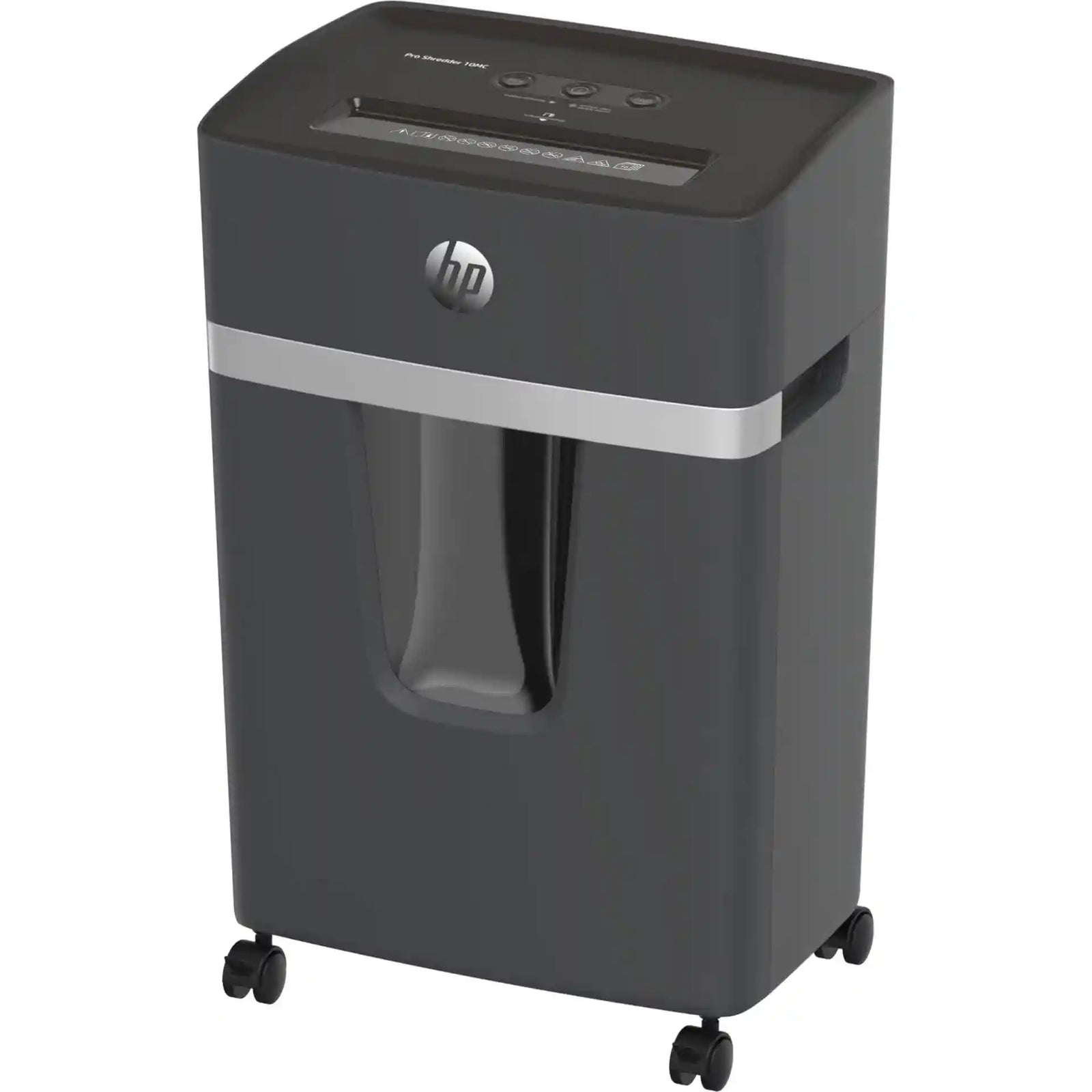 HP Pro Shredder 10MC document shredder (security level 5, micro cut 2x15mm, up to 10 sheets 80g/m², 55dB)-Have Scratches - Safqqa Egypt