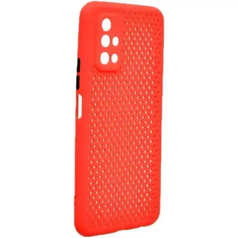 Generic Silicone Phone Case With Dotted Design And Colored Buttons Compatible With RY30s - Red - Safqqa Egypt