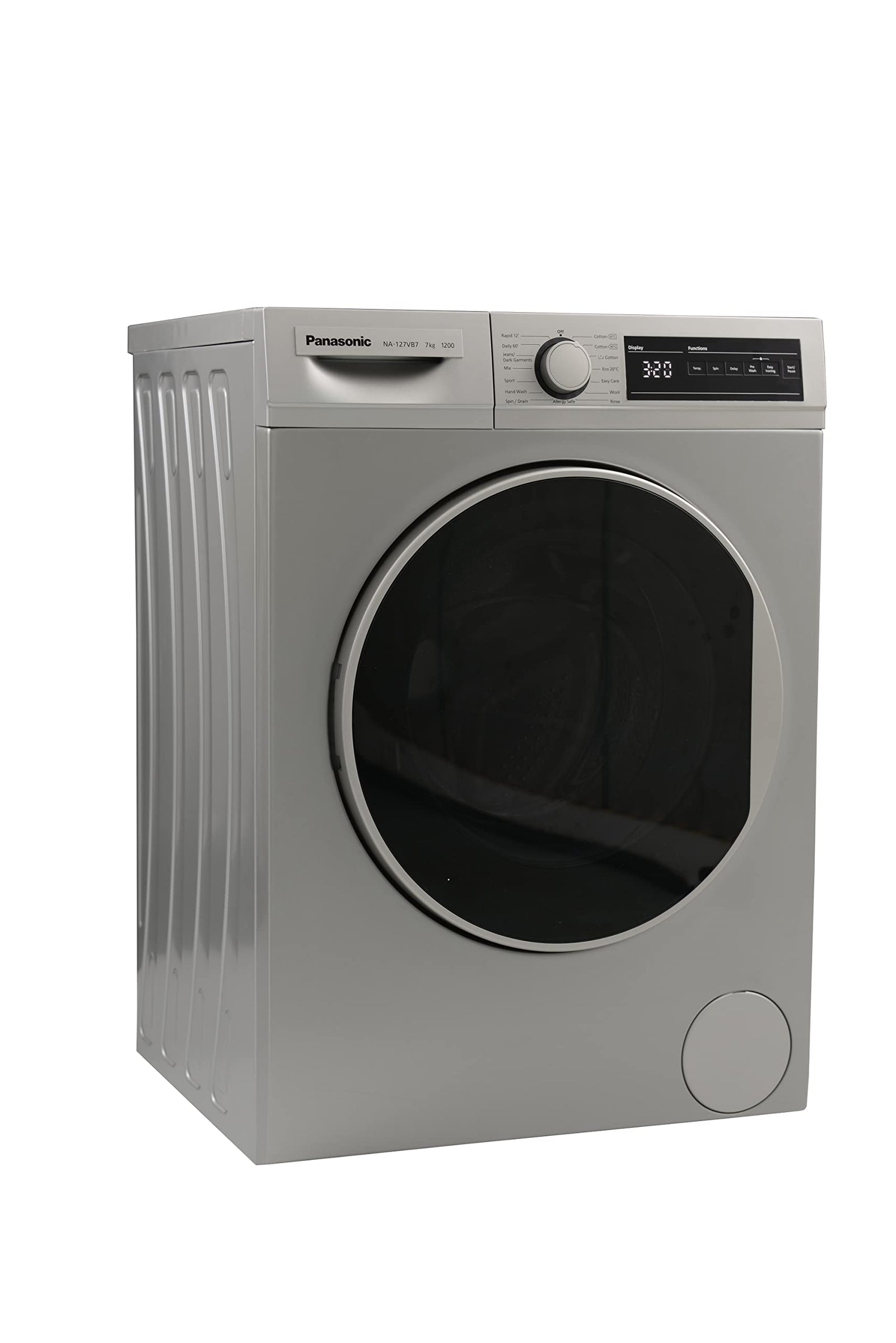 غسالة اوتوماتيك بالكامل 7 كجم 1200 لفة في الدقيقة من باناسونيك، لون فضي