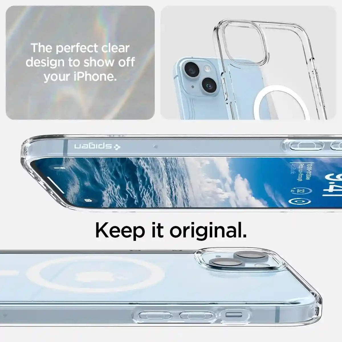 (iPhone 14 Plus) Magnetic Clear Case for iPhone 14 Plus, Compatible with MagSafe, Ultra Thin Soft TPU Silicone Shockproof Phone Case Anti-Scratch Non-Slip Protective Cover - Safqqa Egypt