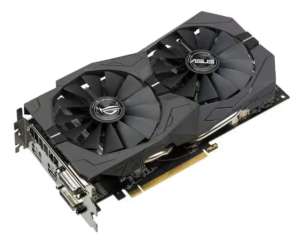 ASUS AMD ROG-STRIX-RX570-O4G-GAMING 4 GB GDDR5 256-Bit Memory DVI/DP/HDMI PCI Express 3 Graphics Card - Black - Safqqa Egypt