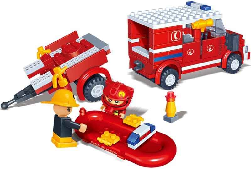BanBao Building Blocks Fire Car and Ship Set, Multi-Color - Safqqa Egypt