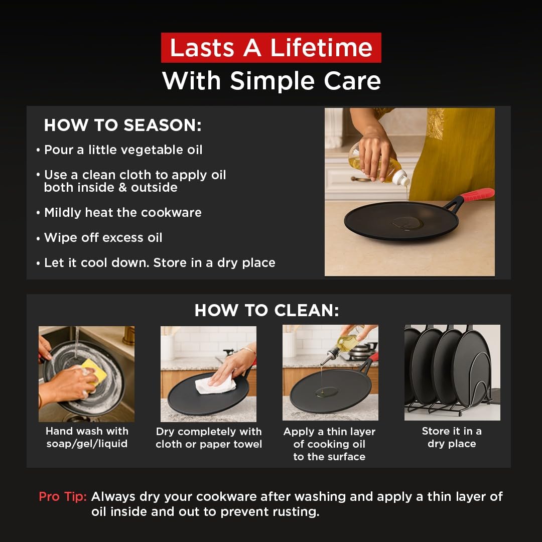 طاسة بيجون إمبيري من الحديد الزهر مقاس 250 بدون غطاء يد