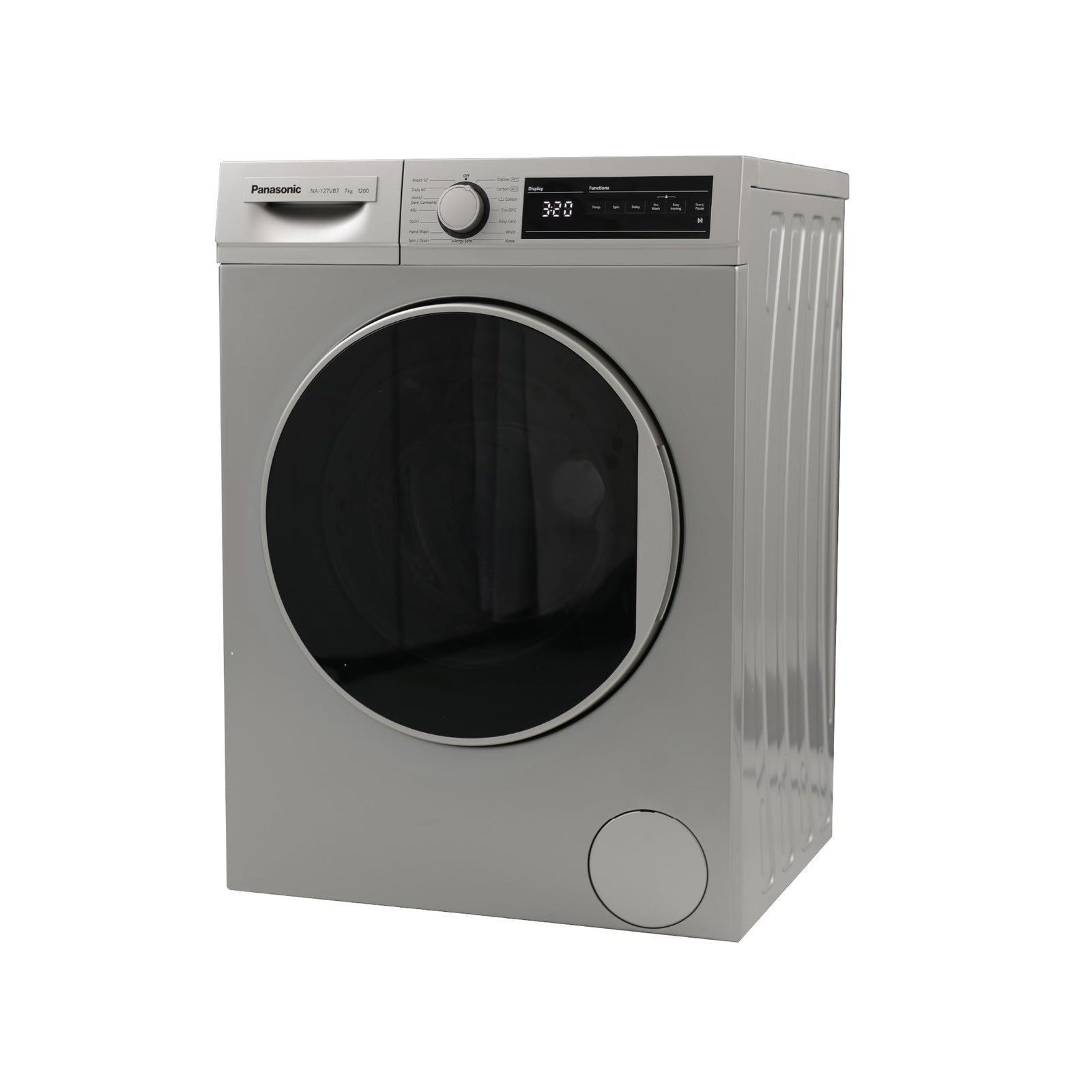 غسالة اوتوماتيك بالكامل 7 كجم 1200 لفة في الدقيقة من باناسونيك، لون فضي