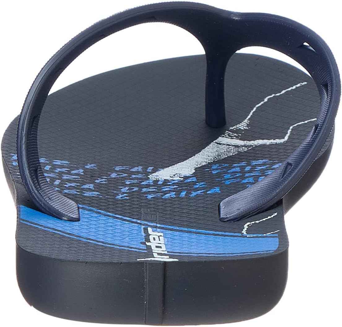 Rider Rubber Flip-Flop with Soft Padding - Black/Blue/White - Safqqa Egypt