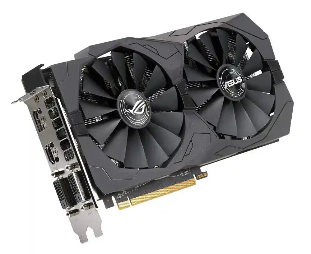 ASUS AMD ROG-STRIX-RX570-O4G-GAMING 4 GB GDDR5 256-Bit Memory DVI/DP/HDMI PCI Express 3 Graphics Card - Black - Safqqa Egypt