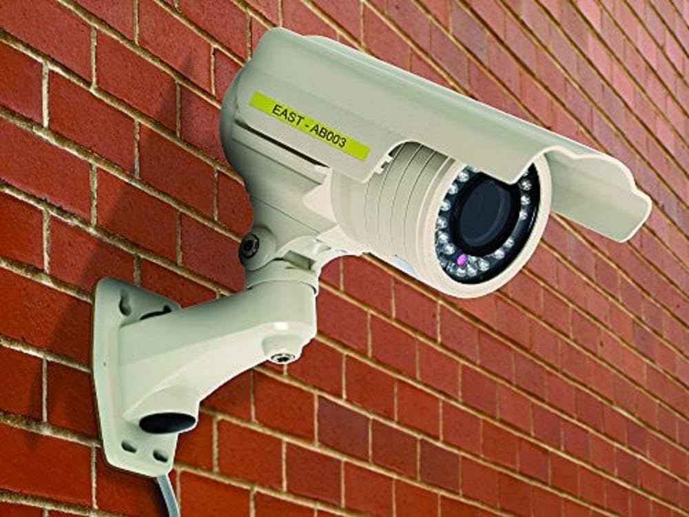 Dymo rhinopro vinyl labels, 112 mm x 5.5 m, black print on yellow, self-adhesive, 18432 - Safqqa Egypt