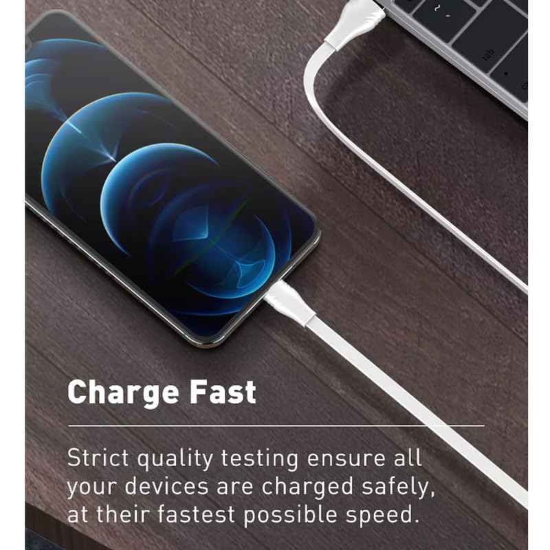 Ldnio LS553 Fast Charging Data Cable Lightning to USB-A, 3M Length, 2.1A Current - White - Safqqa Egypt