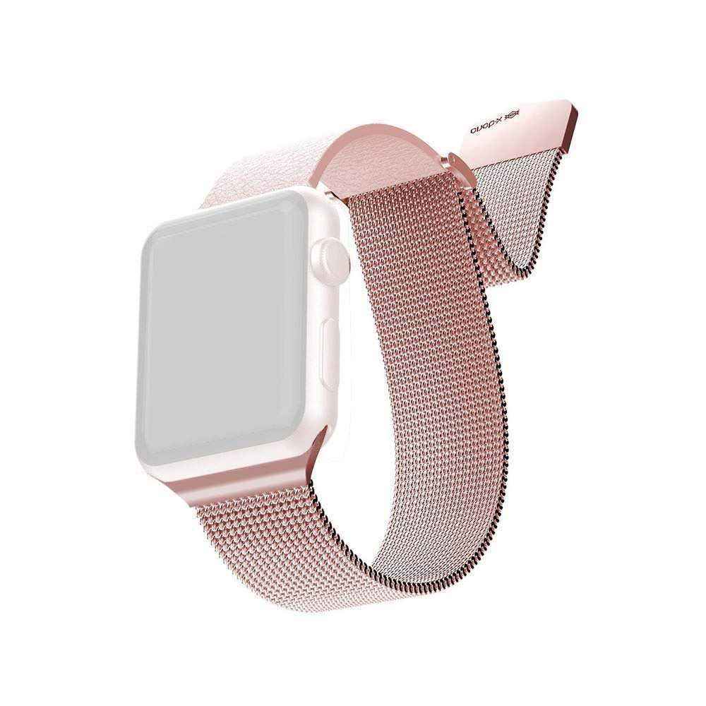 X-DORIA XURIA MESH BAND (MILANESE) WRISTBAND FOR APPLE WATCH 42&44MM, ROSE GOLD - Safqqa Egypt