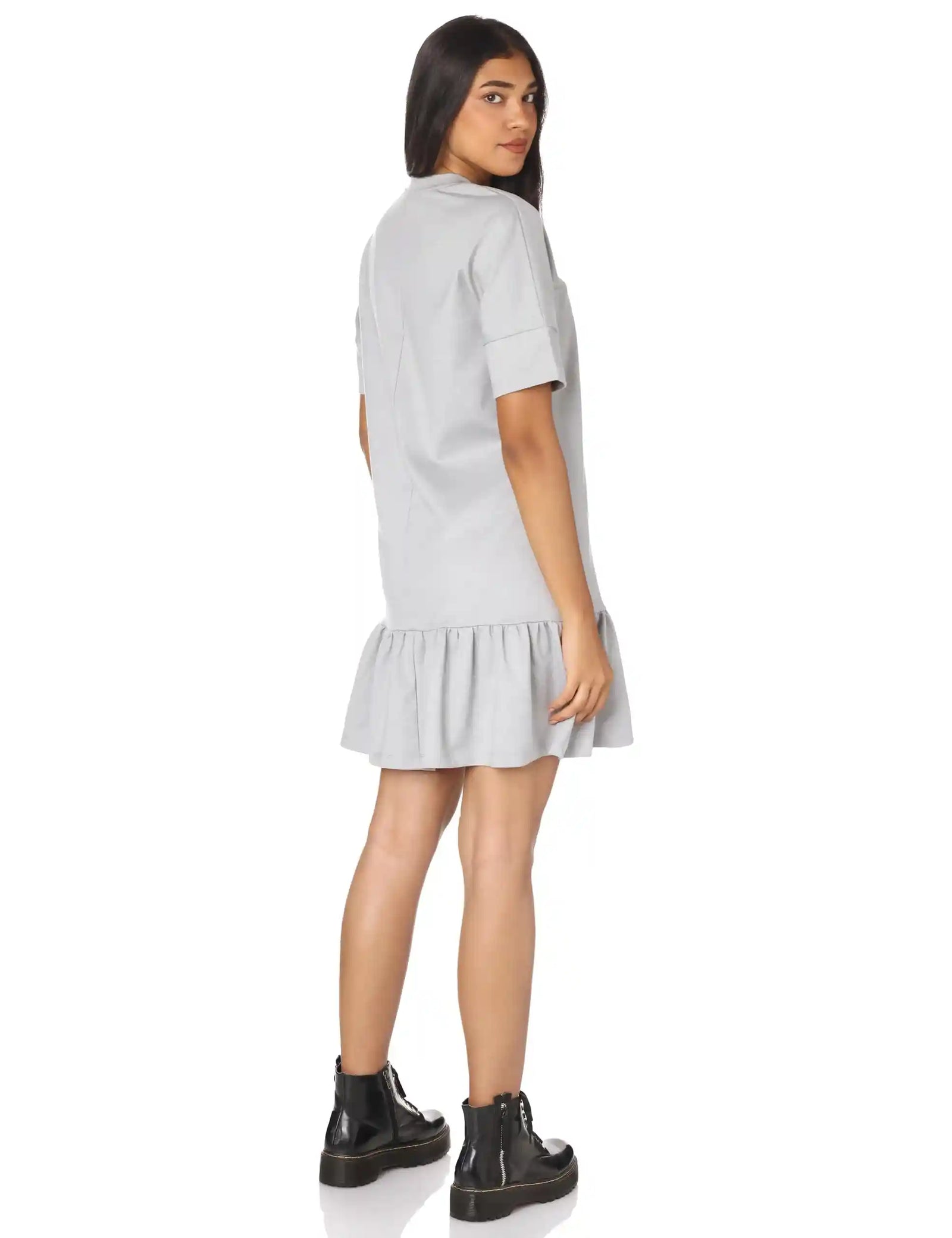 Splash Smart Casual Dresses For Women, Grey-size: 08 - Safqqa Egypt